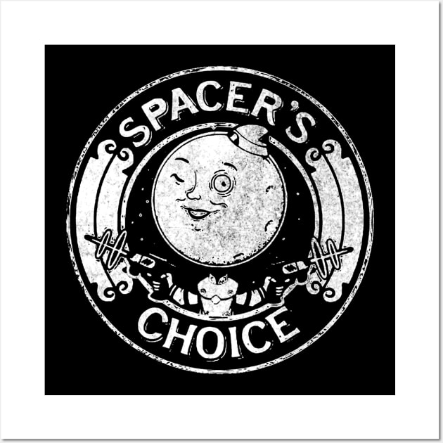 Spacer Choice Distressed White Logo Wall Art by donaldapples